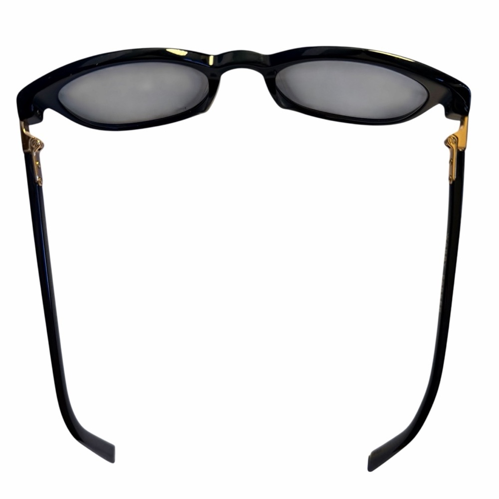 Warby Parker Durand Sunglasses Jet Black Gold Polarized Wide - Picture 6 of 8